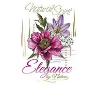 Ideen mit Herz Transferts thermocollants pour textile | DIN A4 | filigrane sans fond | série fleurs | idéal pour les t-shirts et les sacs | repasser des images rapidement et facilement (Design 20)