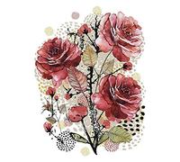 Ideen mit Herz Transferts thermocollants pour textile | DIN A4 | filigrane sans fond | série fleurs | idéal pour les t-shirts et les sacs | repasser des images rapidement et facilement (Design 05)