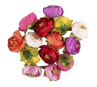 Idées avec des fleurs décoratives en forme de cœur - Fleurs artificielles - Différentes variétés - Environ Diamètre de 4-5 cm :