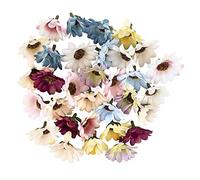 Idées avec des fleurs décoratives en forme de cœur - Fleurs artificielles - Différentes variétés - Environ Diamètre de 4-5 cm :
