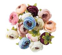 Idées avec des fleurs décoratives en forme de cœur - Fleurs artificielles - Différentes variétés - Environ Diamètre de 4-5 cm :