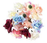 Idées avec des fleurs décoratives en forme de cœur - Fleurs artificielles - Différentes variétés - Environ Diamètre de 4-5 cm :