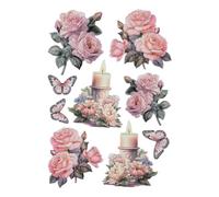 Idées avec feuille d'autocollants coeur Autocollants en relief 3D | Autocollant | Gaufré de haute qualité avec effet 3D | Photos de fenêtres | Scrapbooking | Feuille Din A4 avec de nombreux motifs (