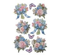 Idées avec feuille d'autocollants coeur Autocollants en relief 3D | Autocollant | Gaufré de haute qualité avec effet 3D | Photos de fenêtres | Scrapbooking | Feuille Din A4 avec de nombreux motifs (