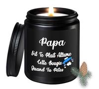 Idees Cadeau Papa Anniversaire Homme Pere - Bougie Parfumées Drole Fête des Pères Noël, Personnalisé Bougie au Cèdre…