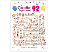 Idées cadeaux 92 ans anniversaire femme et homme - Carte de vœux 92 ans femme et homme pour amie et ami - décorations d'anniversaire 1933 cadeaux - fête décorations anniversaire 92 ans