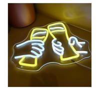 Idées cadeaux créatives pour enseignes lumineuses Enseigne lumineuse néon « Cheers » à intensité variable, idéale pour la décoration murale d'une chambre (24cm×30cm)