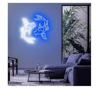 Idées cadeaux créatives pour enseignes lumineuses Enseigne lumineuse néon représentant une carpe koï, luminosité réglable, 51 cm x 76(A)