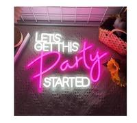 Idées cadeaux créatives pour enseignes lumineuses Pour enseigne au néon pour Let's Get This Party Started Powered Light