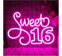Idées cadeaux créatives pour enseignes lumineuses Pour lampe au néon, emprunt Sweet 16 pour enseigne pour