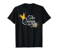 Idées cadeaux de fête d'anniversaire 55 ans pour elle The Queen is 55 T-Shirt