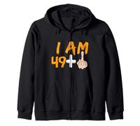 Idées Cadeaux drôles pour Le 50e Anniversaire de I Am 49 Plus Middle Finger Sweat à Capuche
