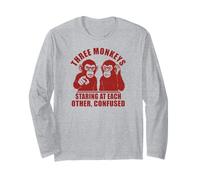 Idées de Cadeaux Amusants pour collègues, 3 singes, Dessin animé, collègue de Travail Manche Longue