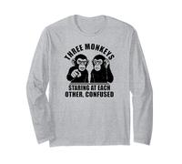 Idées de Cadeaux Amusants pour collègues, 3 singes, Dessin animé, collègue de Travail Manche Longue