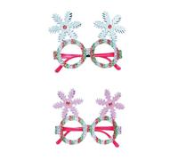 Idées de cadeaux créatifs pour lutin - Décoration de Noël festive - Lunettes de Père Noël, bonhomme de neige - Motifs rennes - Pour adultes et adolescents (CHYJ-44 (flocon de neige, M))
