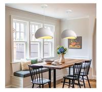 iDEGU Lot de 2 Lampe Suspension Industriel 60cm Modern Lustre Ciment Vintage E27 Luminaire Plafonnier Réglable pour Salon Chambre