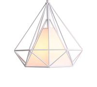 iDEGU Lustre Suspension Filaire Industriel forme Diamant Luminaire E27 - Ø 25 cm - Blanc