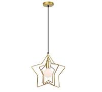 iDEGU Lustre Suspension Moderne Suspension Luminaire Étoile 360° Réglable Plafonnier E27 Métal Lampe de Plafond pour Enfants Chambre Décor de Noël, 32cm, Couleur: Or