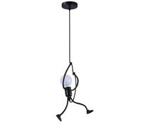 iDEGU Moderne Dessin Animé Suspension Lumière Pendante Fer Lustre pour Chambre d'Enfants Salon Couloir E27(Noir)