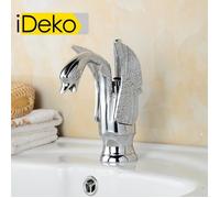 iDeko®Robinet Mitigeur lavabo,baignoire ,vasque chrome Cygne élégant & Flexible