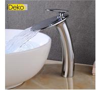 iDeko® Robinet salle de bain haut de lavabo vasque cascade vintage style mono laiton céramique