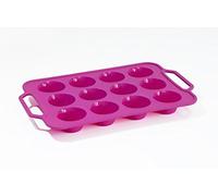 Idelice CU542 753A Moule pour 12 Muffins Silicone Cadre Renforcé Fuchsia 37,2 x 23 x 3,2 cm