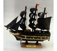 IDELLIA Bateau Pirate en Bois Black Pearl