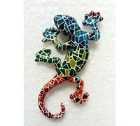 IDELLIA Salamandre Magnet en RÉSINE A Motifs MOSAÏQUE