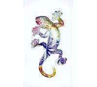 Idellia Salamandre Magnet en RÉSINE Motif Moderne Beige Mauve Brillant