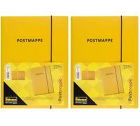Idena 10021 - Chemise à courrier en PP, DIN A4, avec élastique, jaune, 1 pièce, 23,7 x 32,3 cm (Lot de 2)