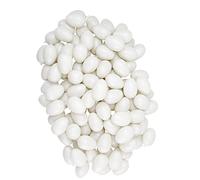 Idena 10038323 - XXL Set d'oeufs de Pâques avec 100 oeufs blancs en plastique à bricoler, peindre, coller et suspendre, pour décorer bouquets et branches au moment de Pâques