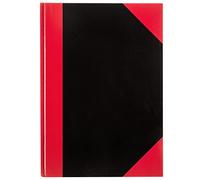 Idena 10146 - Cahier de brouillon A4, 96 pages, 70 g/m², ligné, couverture rigide, rouge/noir, 1 pièce