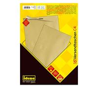 Idena 10234 - Enveloppe d'expédition DIN C4, 90 g/m², autocollante, sans fenêtre marron, 10 pièces