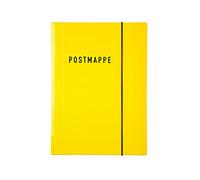 Idena 10372 - Chemise à courrier DIN A4, carton brillant avec élastique, jaune, 1 pièce