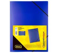 Idena 10377 - Porte-documents avec élastique pour DIN A3, en polypropylène, bleu translucide, 1 pièce