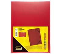 Idena 10378 - Porte-documents avec élastique pour DIN A3, en polypropylène, rouge translucide, 1 pièce