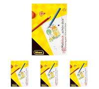 Idena 10390 - Bloc de papier à peinture, A4, 100 feuilles, 70g/m², bonne épaisseur, 1 pièce (Lot de 4)