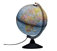 Idena 10411 - Globe lumineux LED avec constellations, interrupteur marche/arrêt, diamètre env. 25 cm, cartographie politique et astronomique