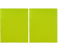 Idena 10435 - Classeur à anneaux format A4, 2 anneaux de 16 mm de diamètre, largeur de dos 20 mm, vert clair, 1 pièce (Lot de 2)