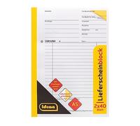 Idena 10847 Carnet de livrable A5 autocopiant, 2 x 40 feuilles, avec confirmation de réception