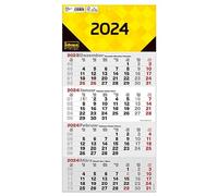 Idena 11075 - Calendrier 4 mois 2024, calendrier mural avec curseur, 30 x 61 cm, calendrier de bureau 4 mois