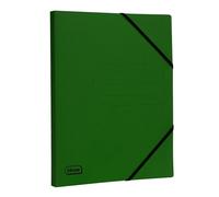 Idena 11103 Classeur à anneaux Eco en carton au format A4, classeur vert avec dos de 20 mm de largeur et mécanisme à 2 anneaux, élastique sur le coin
