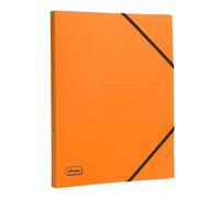 Idena 11107 Classeur à anneaux Eco en carton au format A4, classeur orange, avec dos de 20 mm de largeur et mécanisme à 2 anneaux, élastique sur le coin