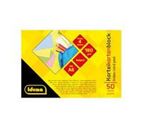 Idena 11188 - Fiches DIN A6, 50 pièces lignées, fiches d'apprentissage en papier FSC-Mix 180 g/m² en 4 couleurs, pour l'école et le bureau