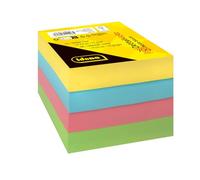 Idena 11198 - Bloc de notes, 9 x 9 cm, 700 pièces en vrac, bloc de notes en papier 75 g/m² FSC-Mix en 4 couleurs, set de rechange pour bloc de notes