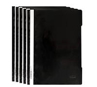 Idena 11348 - Dossier rapide DIN A4, en PP, épaisseur 250 µ, noir, 5 pièces
