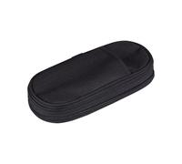 Idena 11351 - Trousse à Crayons avec Compartiment à Fermeture éclair, Trousse à Crayons d'environ 9 x 23 x 7,5 cm en Noir, Extensible grâce à Une Fermeture éclair