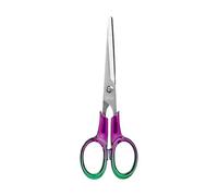 Idena 11358 - Ciseaux en acrylique, ciseaux de bureau avec poignée violette et verte, environ 16 cm, adaptés pour l'école et le bureau