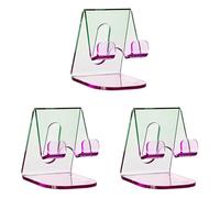 Idena 11365 - Support pour téléphone Portable en Plastique Violet-Vert, Support pour Smartphones, env. 6,5 x 8 x 8,5 cm, adapté au Bureau et à la Maison (Lot de 3)