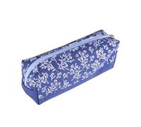 Idena 11368 - Trousse à Fermeture éclair, Bleue avec Motif Floral, env. 19 x 7 x 5,5 cm, Trousse pour Fournitures de Bureau, matériel de Dessin et de Bureau